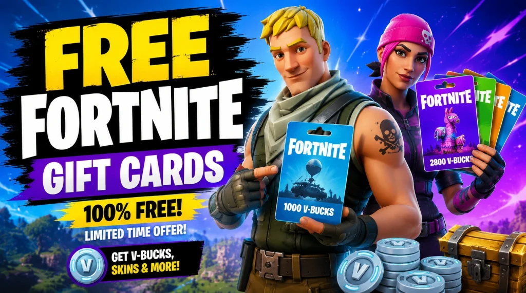 25+ Free Fortnite Gift Cards (V-bucks) | How to Redeem free-fortnite-gift-cards